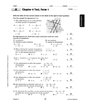 Chapter 6 Test Form 1