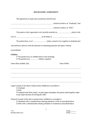 Separation Agreement Baum Law Offices LLC  Form