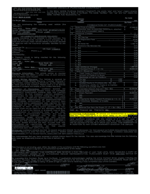 Carmax Contract  Form