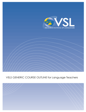 Vels Generic Course for Language Teacher  Form