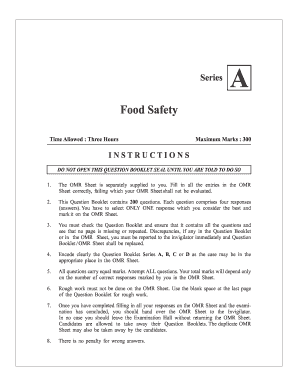 Food Safety Mcq PDF  Form