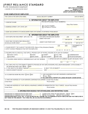 LTD CLAIM FORM INSTRUCTIONS Please Note the Policy Number for Long Term Disability LTD is VPL301475 Please Fax Completed Claim F