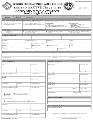 Ceu Senior High School  Form