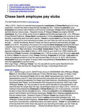 Chase Paystub  Form