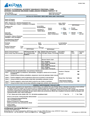 Cover Note in Insurance  Form