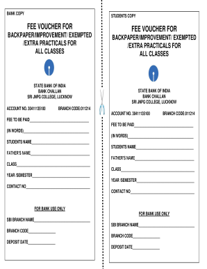  Fee Voucher Template 2013-2024