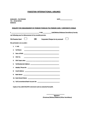 Pia Form Download