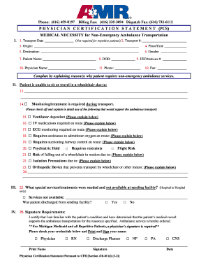 Amr Pcs Form