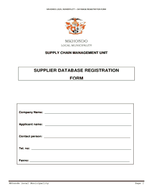 Mkhondo Municipality Application Form