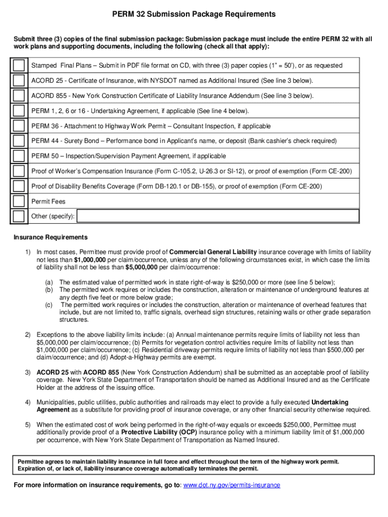  Form PERM 32 December NYSDOT Home 2015