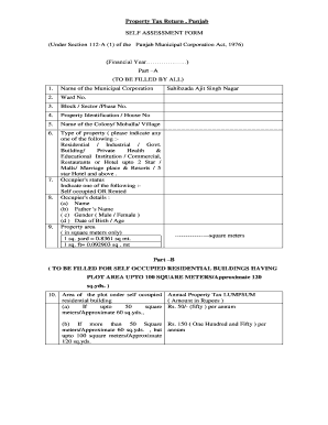 Pay Property Tax Online Mohali  Form