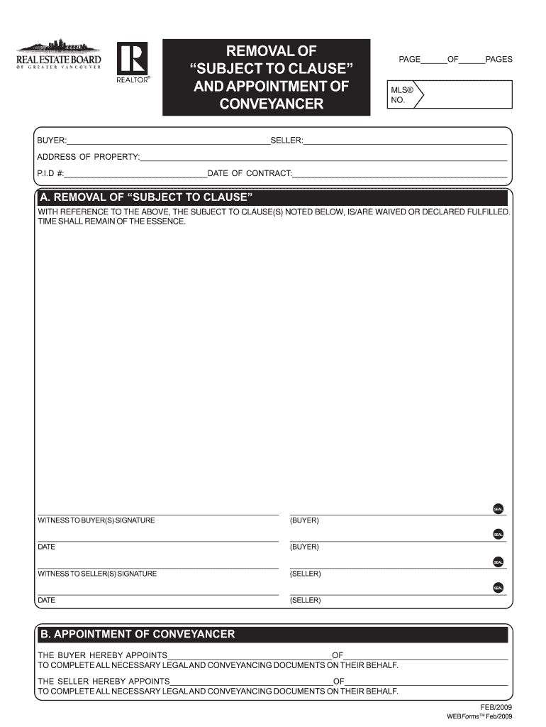 Subject Removal Form Bc