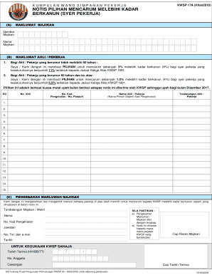 Notis Pilihan Mencarum Melebihi Kadar  Form