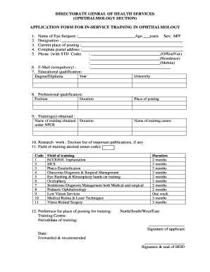 Npcb Training Form