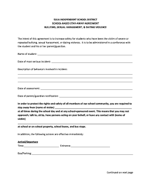 Mutual Stay Away Agreement Sample  Form