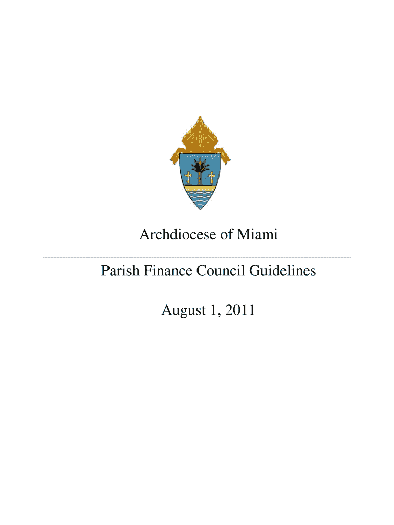  Archdiocese of Miami Parish Finance Council Guidelines  Theadom 2011-2024