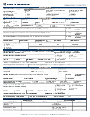  PERSONAL LOAN APPLICATION FORM NO COLLATERAL NO CO MAKER 2012-2024