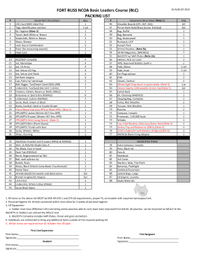  Fort Stewart Blc Packet 2015