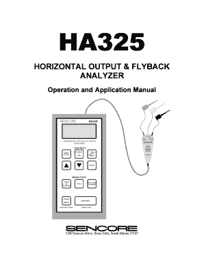 HA325 Slot Tech  Form