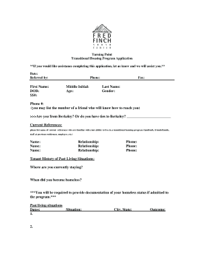 California Housing Program Application  Form