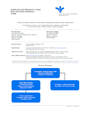 Rapid Access Prostate Clinic Form Bon Secours Hospital Bonsecours