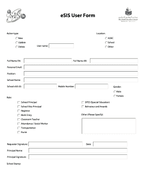 ESIS User Form ADEC