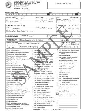 Laboratory Request Form