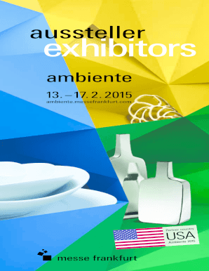 List of Exhibitors PDF 221 MB Messe Frankfurt  Form