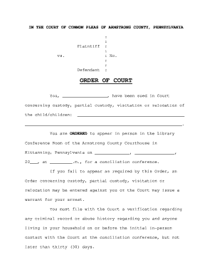 CUSTODY CONCILIATION ORDERdoc  Form