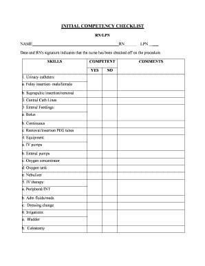 Cpap Competency Checklist  Form