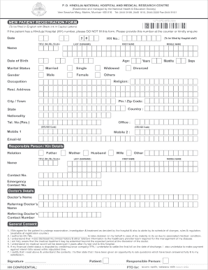 Hinduja Hospital Online Registration  Form