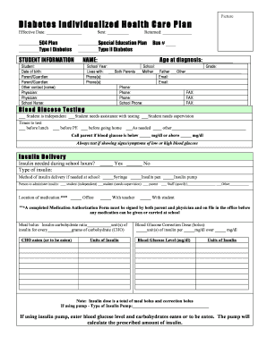 Diabetes Ihp Template  Form