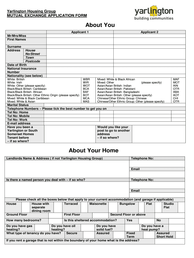 Mutual Exchange Application Form Date Yhgcouk Yhg Co