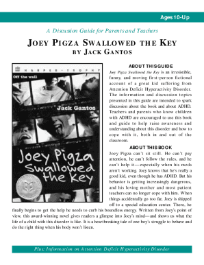 Joey Pigza Swallowed the Key PDF  Form
