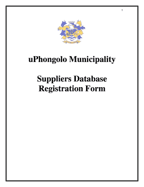  Uphongolo Municipality Application Forms 2007
