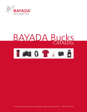 Bayada Bucks Catalog  Form