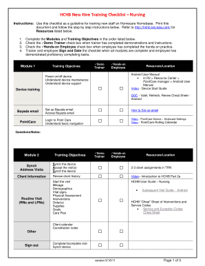 Homecare Homebase Cheat Sheet  Form