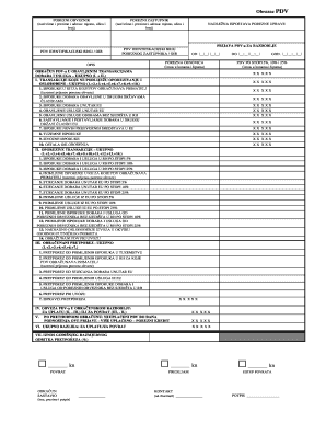 Pdv Obrazac Excel  Form