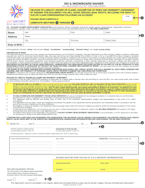  Winsport Waiver Form 2013-2024