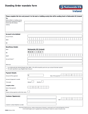 Standing Order Form