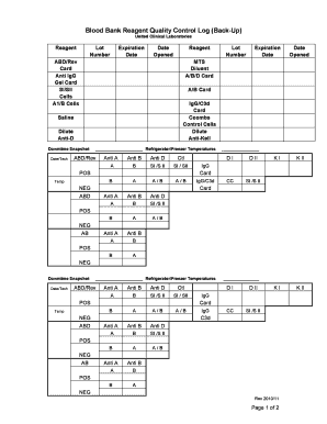 Bloodbank Q C  Form