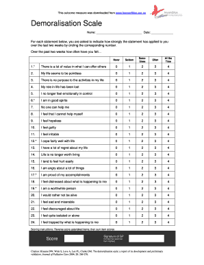 Demoralization Scale PDF  Form