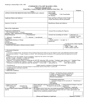 Franking Form