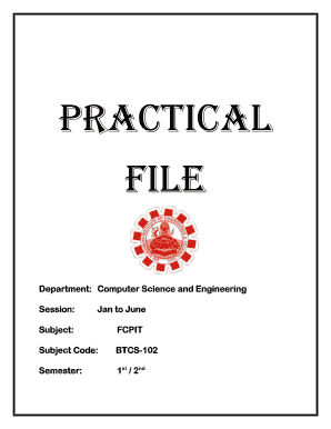 Practical Index Page PDF  Form