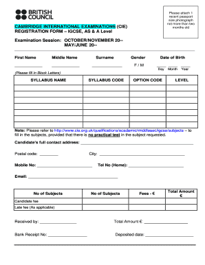 Cie Application Form