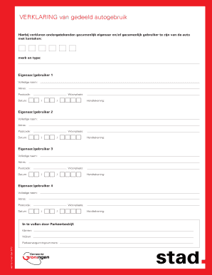  Verklaring Gedeeld Autogebruik 2013