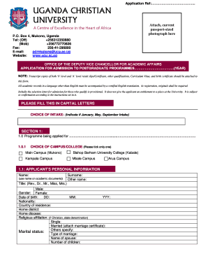 Ucu Online Admissions  Form