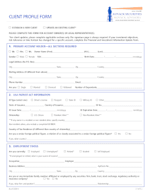 Client Profile Form