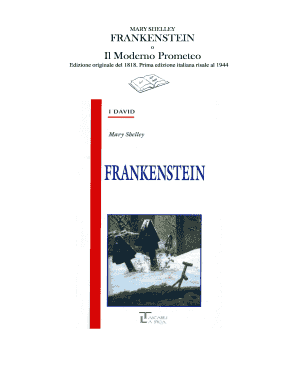Frankenstein PDF Italiano  Form