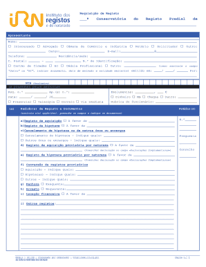 Impressos Registo Predial  Form